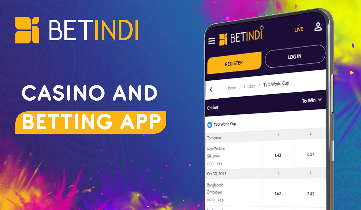 Betindi mobile app for sports betting and online casinos
